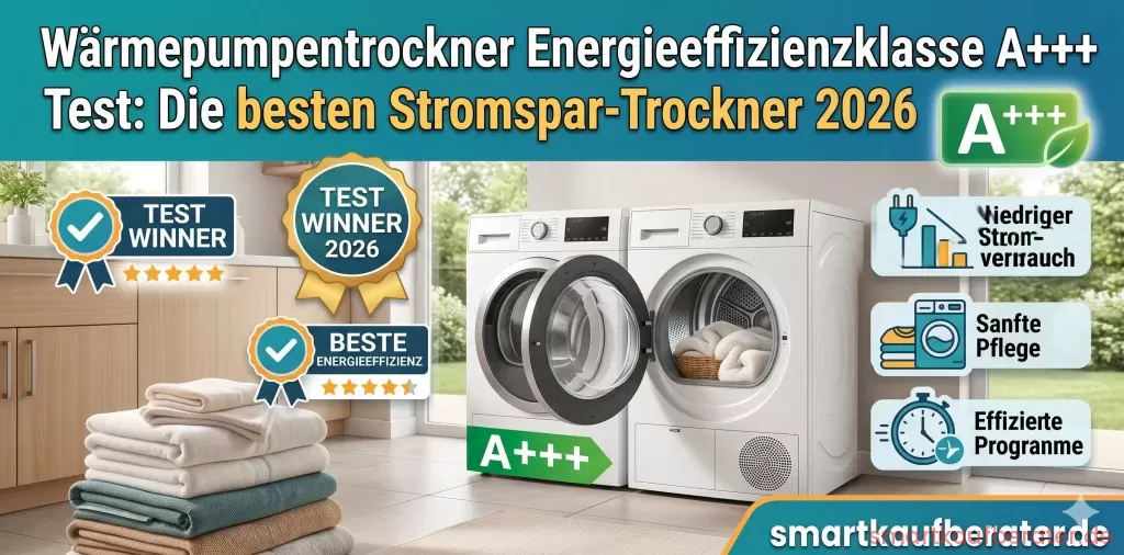 Wärmepumpentrockner Energieeffizienzklasse A+++ Test 2026 Bosch Siemens Miele