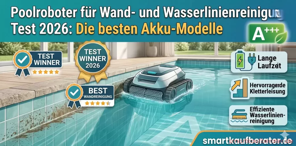 Poolroboter für Wand und Wasserlinienreinigung Test 2026 Dolphin Zodiac Aiper Modelle