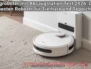Saugroboter mit Absaugstation Test 2026: Die besten Roboter für Tierhaare und Teppiche Saugroboter mit Absaugstation Test 2026: Die besten Roboter für Tierhaare und Teppiche