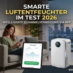 Smarter Luftentfeuchter mit App Steuerung im Wohnzimmer Test 2026