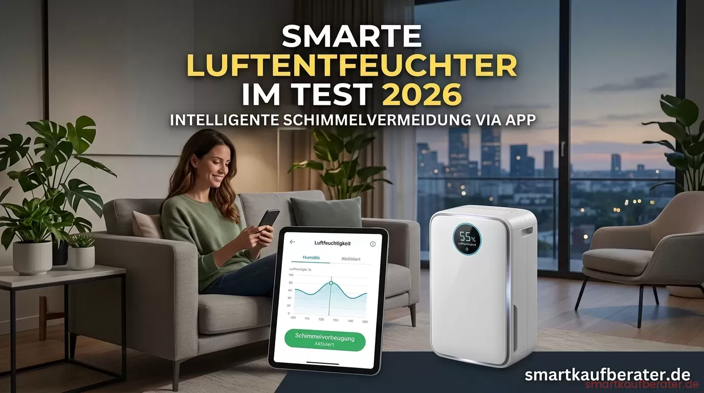 Smarte Luftentfeuchter im Test 2026: Intelligente Schimmelvermeidung via App 3 Intelligenter Luftentfeuchter LED Display Luftfeuchtigkeit messen
