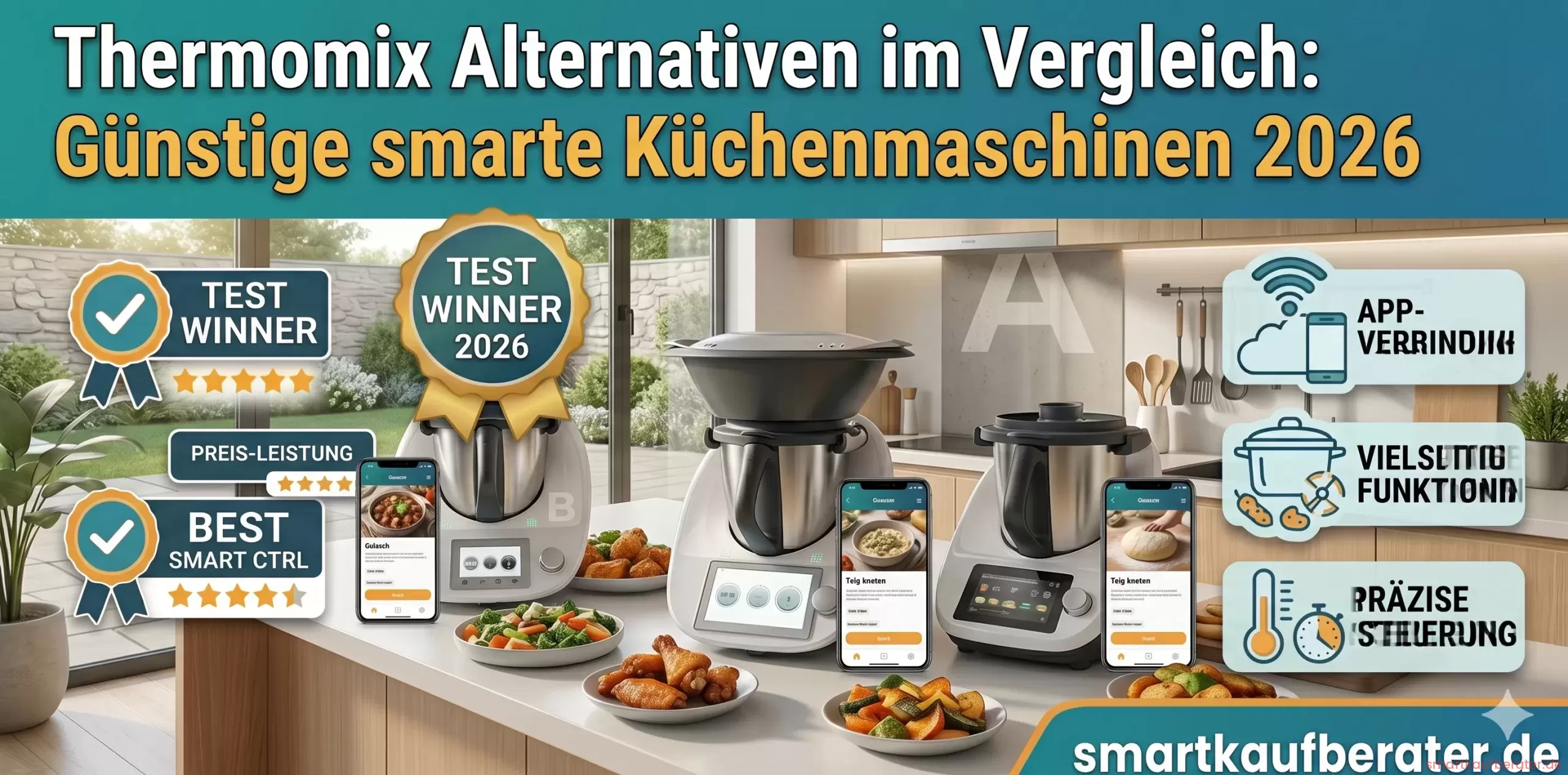 Thermomix Alternativen Vergleich 2026 kaufberater Thermomix Alternativen im Vergleich 2026 Günstige Küchenmaschinen mit Kochfunktion Lidl Bosch Kenwood