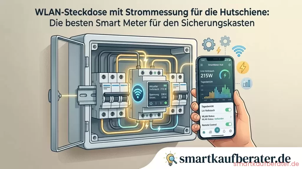 WLAN-Steckdose mit Strommessung für die Hutschiene: Die besten Smart Meter für den Sicherungskasten 1 Shelly Pro Smart Meter Hutschienenzaehler im technischen Vergleich