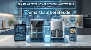 Smarte Airfryer mit App-Steuerung im Test 2026: Philips vs. Cosori im Vergleich