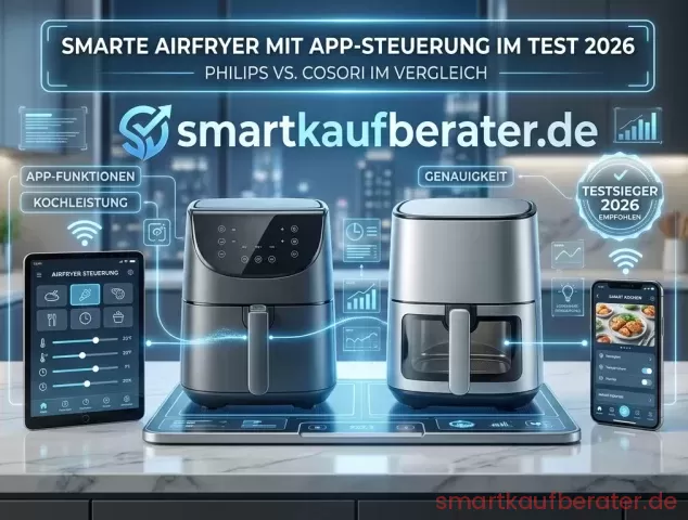 Smarte Airfryer mit App-Steuerung im Test 2026: Philips vs. Cosori im Vergleich Smarte Airfryer mit App-Steuerung im Test 2026: Philips vs. Cosori im Vergleich