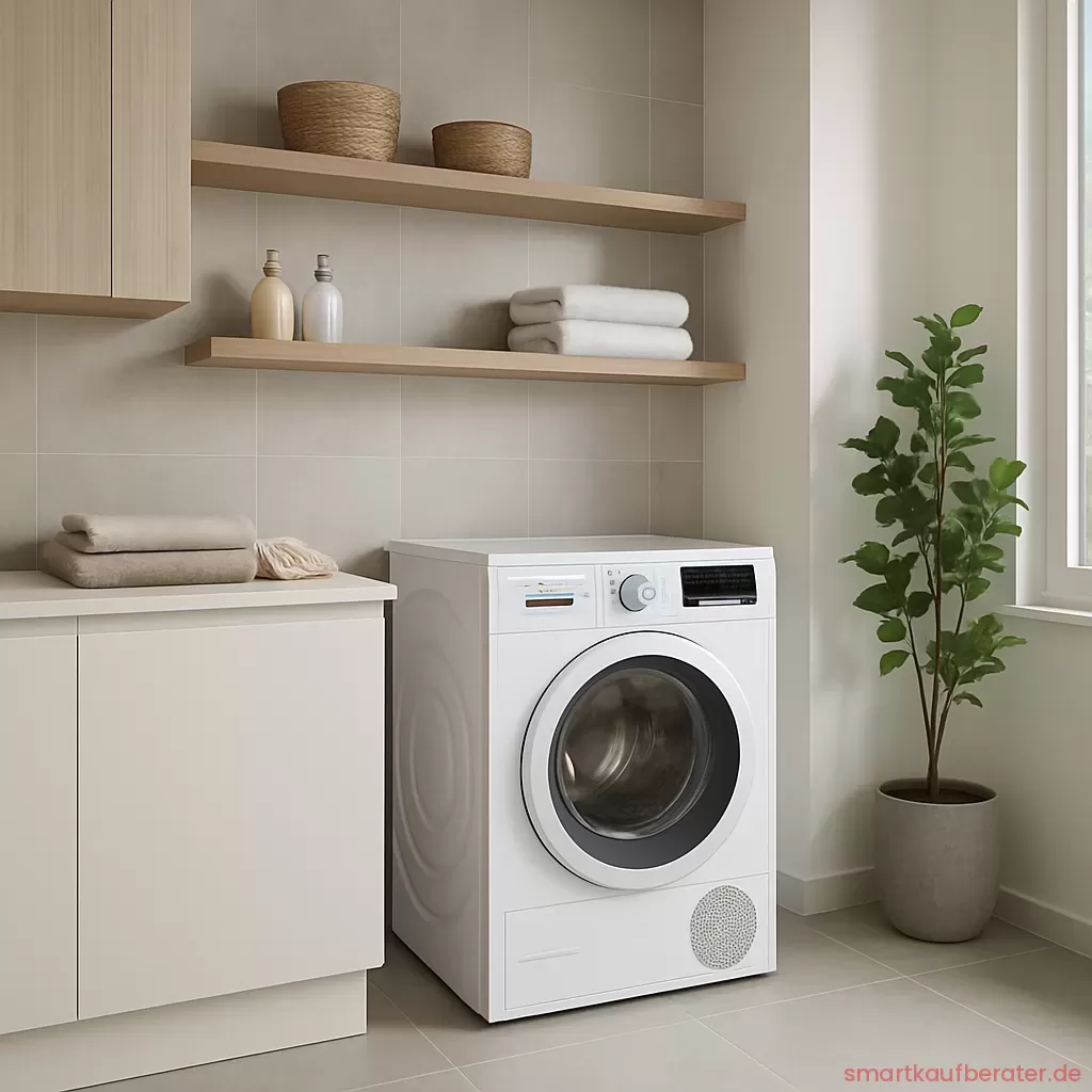 Bosch Wärmepumpentrockner Vorteile im Alltag Moderner Bosch Wärmepumpentrockner im Badezimmer