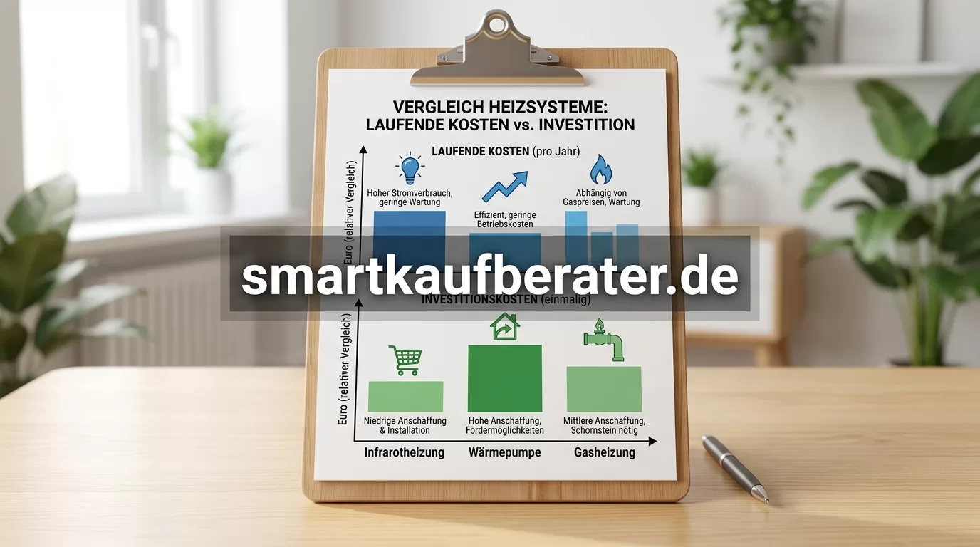 Stromverbrauch Infrarotheizung berechnen: Kosten & Formel 4 Infrarotheizung Wirtschaftlichkeit Vergleich Waermepumpe Gas