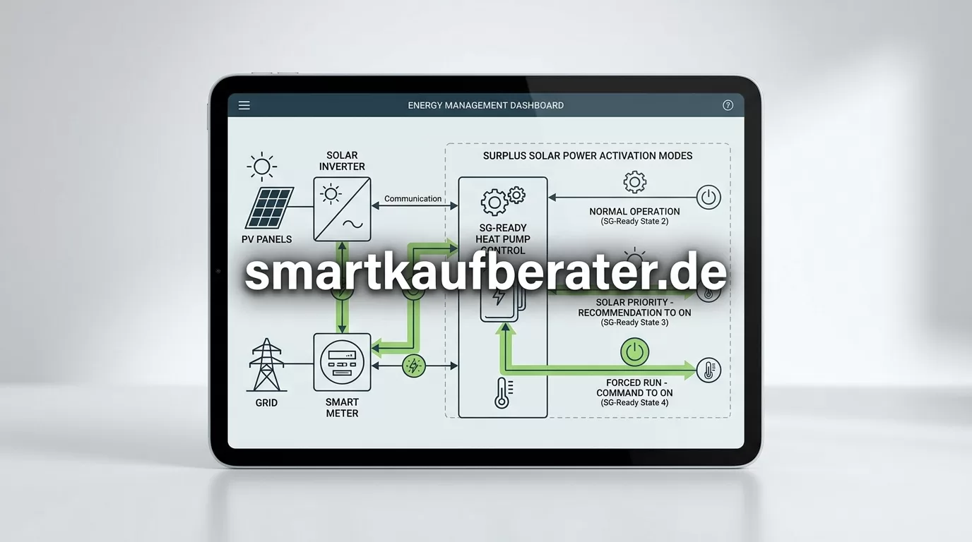 Wärmepumpe mit PV & Balkonkraftwerk verbinden: SG-Ready Guide 3 SG Ready Schnittstelle PV Ueberschuss Waermepumpe Schaltschema