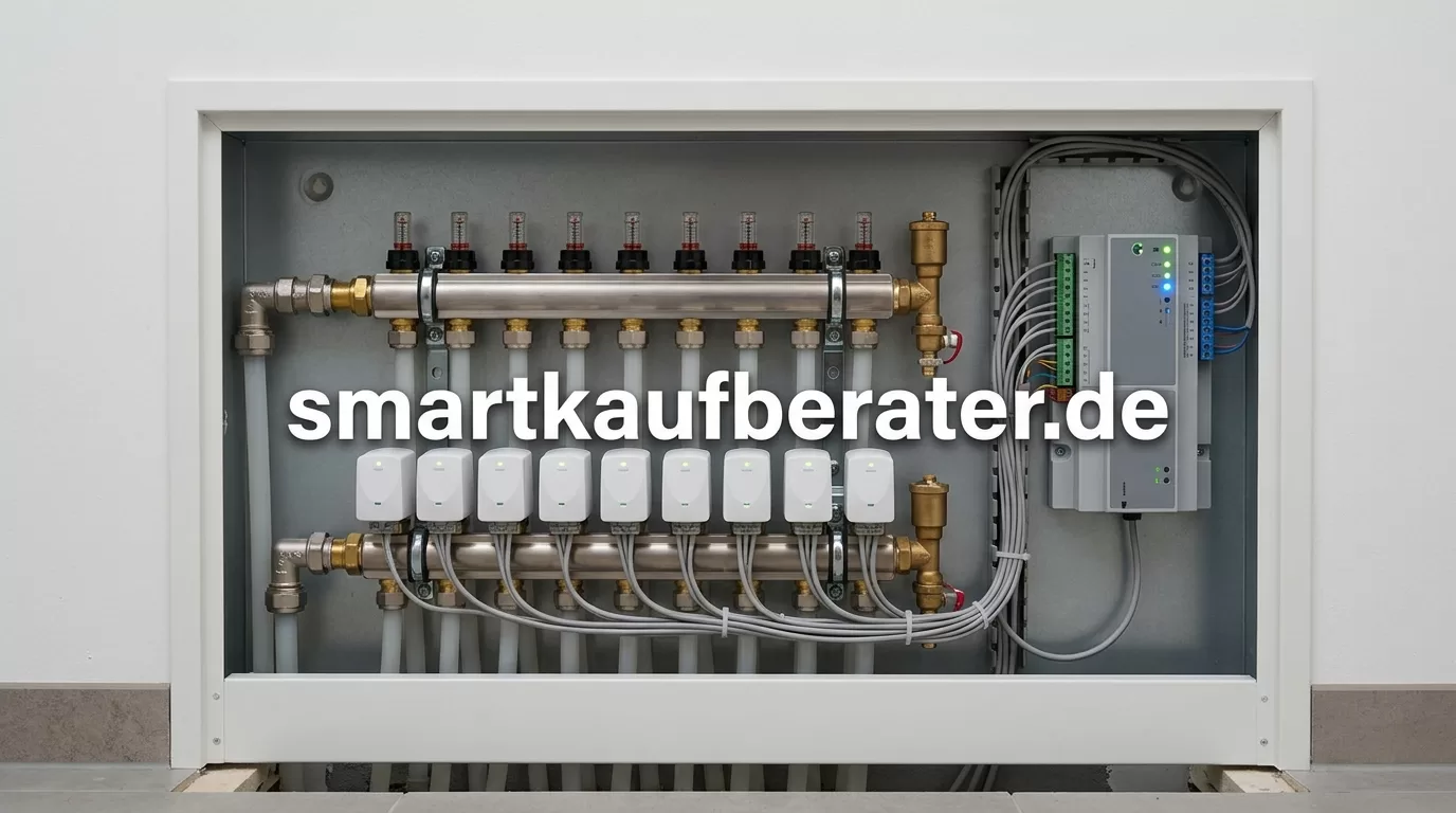 Fußbodenheizung smart nachrüsten: Smarte Raumthermostate im Test 3 Homematic IP tado Fussbodenheizung Aktor Stellantriebe