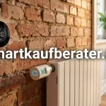 Smart thermostat on brick wall 202608012021