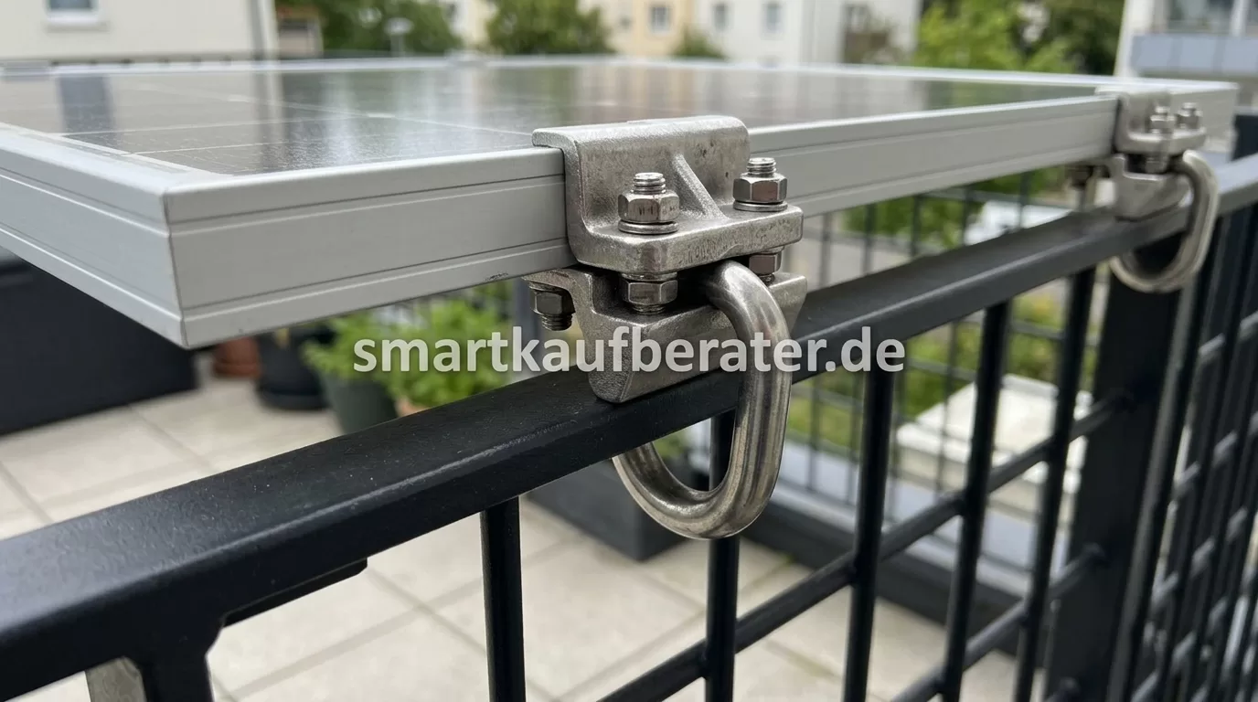 Balkonkraftwerk Befestigung Flachdach Balkon 2026: Die besten Systeme 4 Balkonkraftwerk Halterung Balkongitter Edelstahl Hakensystem