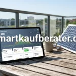 Tablet displaying solar energy app 202608011804